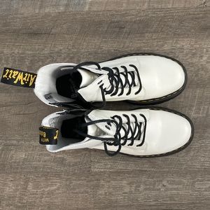 White platform doc martens